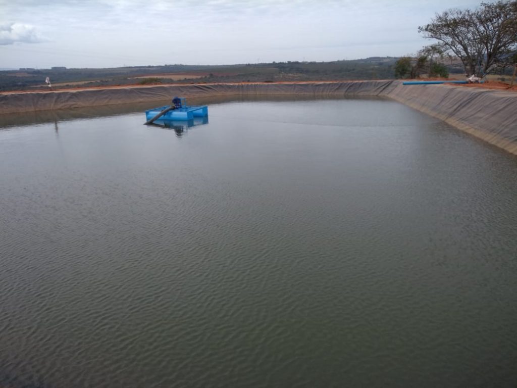 Reservatorio para contenção agua-irrigação